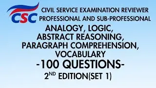 CSE Reviewer: Analogy, Logic, A.Reasoning, Paragraph Comprehension,Vocabulary | 2ND EDITION | SET 1