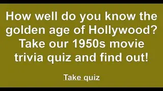 1950s Movie Quiz
