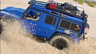 Trx4 Defender beach driving | 1/10 scale Rc crawler | Cape Hatteras
