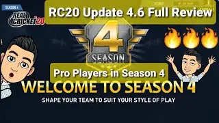 Real Cricket 20 Update 4.6 Full Review | RC20 Season 4 Pro Player List | RC20 Update