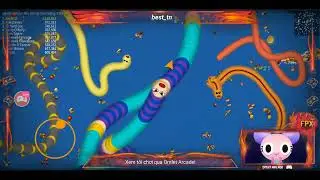 Wormszone.io best slither snaker 9,999,999 score Top 1 epic worms zone gameplay P2