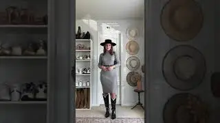 AMAZON FIND | styling a grey midi sweater dress for spring