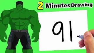 Hulk Drawing With Numbers 91 Step by step Easy in Just 2 Minutes