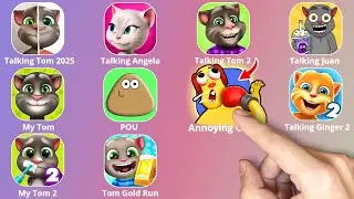 Talking Angela,My Talking Tom,Annoying Uncle Punch Game,POU,Talking Ben,Ginger,Talking Tom Gold Run