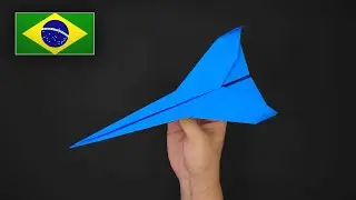 Como fazer um Avi&atilde;o de Papel F&aacute;cil que voa longe - Modelo 1