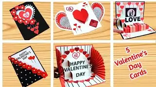 5 Valentines Day  Cards Idea / Beautiful Handmade Valentines Day Greeting Cards 2022