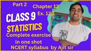 Statistics //class 9// exercise 12.1 NCERT solution// #class9math #ncert #hbse #cbse 