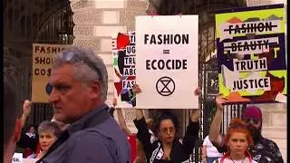 Extinction Rebellion at Victoria Beckham fashion show (41) (UK) BBC News 15th September 2019