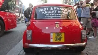 An immaculate, customised, Ferrari Red, Mini seen in Camden Town Market, London - 3rd August 2013