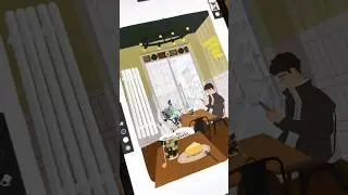 Дождливый скетч в Питере #иллюстрация #art #питер #sketch #cafe #sketching #morning #digitalart