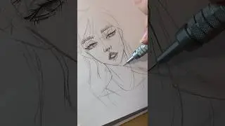 for the audio heh #asmrsounds #sketching #sketchwithme #howtodraw #prettygirl #douyin #asmrdrawing