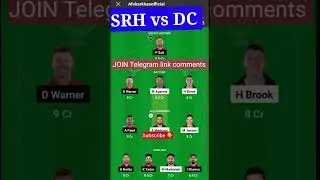 DC vs SRH Dream 11 Team| DC vs SRH Dream 11 Prediction| SRH vs DC| Dream 11 Team of today match