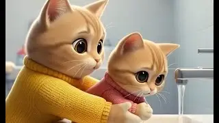 Learn Good Habits with cat ! Learn Washing Hands & Magic Words | Kids Video. #GoodHabits #catvideo
