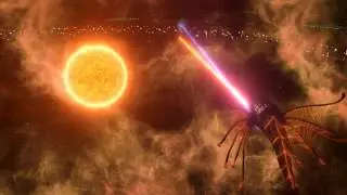 Stellaris: Leviathans, Ether Dragon fights the Spectral Wraith