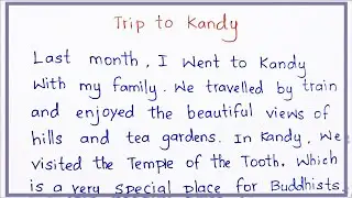 Trip to Kandy | travel essay | How to write the travel essay in English | Nifty's English