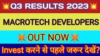 Macrotech Developers Q3 Results 2023 |  Macrotech Developers Result | Lodha Developers Latest News
