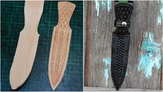 How To Make A Stamped Leather Sheath For Dagger Knife. Part 1
