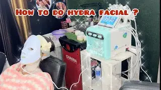 How to do hydra facial step by step 🫶👍 #hydrafacial #stepbystep #bindiyabeautysalon #work 
