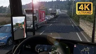 4K Conducción Profesional Graficos Ultra Realistas Con Tormenta y Lluvia Realista – ETS2 ASMR