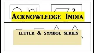 Acknowledge India | Daily Dose| letter and symbol series | by | Manoj deva