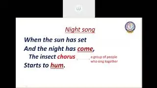 CBSE - Class - III - English - NIGHT SONG(POEM)