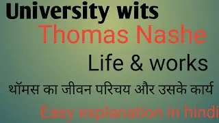 Thomas Nashe Life & Works