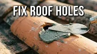 DIY Tile Roof Repair. (Grouting roof Ridge)
