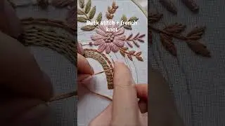 Back Stitch & French Knots 🌈✨ | Boho Rainbow Embroidery #embroidery #tutorial #diy #handmade #stitch