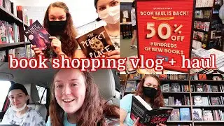 book shopping vlog at barnes and noble // come book shopping for b&n's 50% off book haul sale 2021