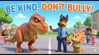 Be Kind, Don't Bully! | 🦖 Dinosaur School Story | Kindness for Kids | Sheriff Labrador