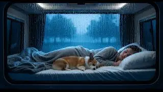 Deep Sleep Guaranteed | Rain & Thunderstorm Sounds | Heavy Rain on Campervan Roof Tonight