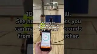Make as many shots as you can in 100 seconds. I&rsquo;m tracking my shots with the #spalding smart ball.