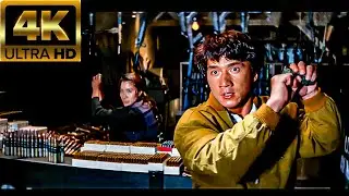 Jackie Chan(HINDI DUBBED) - Super Cop 1992/Police Story 3 Army Camp Fight Scene in 4K ultra HD