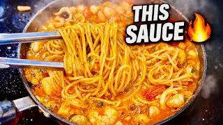 The Easiest Gochujang Seafood Pasta So Addictive!