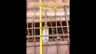 Electric Conduit pipe fitting in slab 🤔//Sleeve fitting in Beam🔥#conduit #sleeve #viralshorts #site
