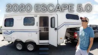 Небольшой туристический прицеп Escape 5.0 TA с солнечной батареей мощностью 380 Вт!