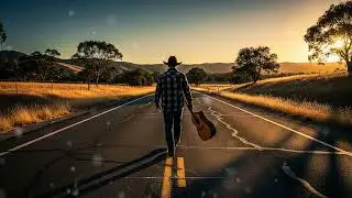 Outlaw Country Road Guitar Song for Highway Driving | Cinematic Americana Music