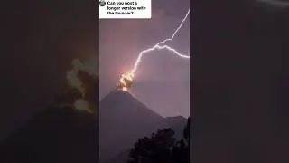 Volcanic Lightning in Guatemala 2024 #shorts