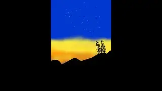 how to draw a scenery using the phone, tab or any other devices that we can draw...!👍👍✔