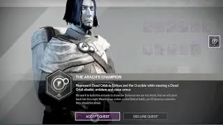Destiny - Taken King Exotic Faction Quest - Arach's Champion Quest