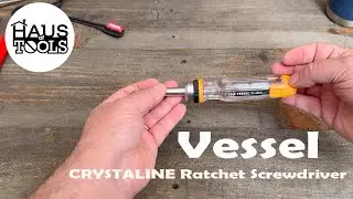 Vessel Tools TD6808MG CRYSTALINE Ratchet Screwdriver with Insert Bits