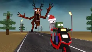 99 Nights Giant Deer Meets Shin Sonic - Minecraft Mob Animation