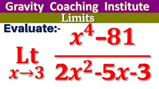 Limit x tends to 3 (x^4-81)/(2x^2-5x-3) | Limit x tends to 3  x ^4 - 81 by 2 x square - 5x - 3 | XI