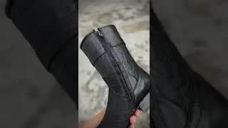 Bota piel de elefante color negro #el_patron_western #botas #botines #corridos #mexico