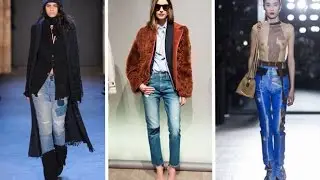 Fashion trend denim jeans fall winter 2017