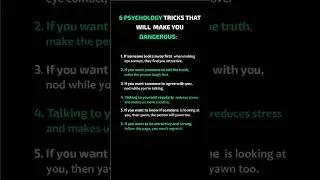 6 Psychology Tricks That Will Make You Dangerous #growth #mindset #motivation #dangerous