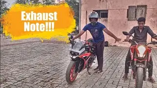 KTM RC 125 vs KTM Duke 200||Exhaust Note Comparision