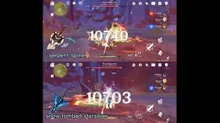 Eula weapon serpent spine vs snow-tombed starsilver