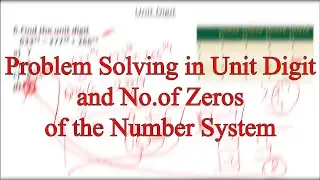 Unit Digit & Zero Problems Explained