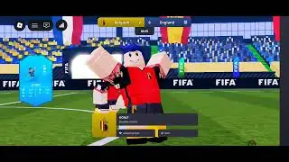 Playing soccer game in Roblox 